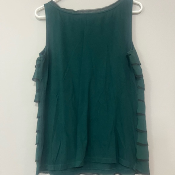 Green Sleeveless‎ Ruffle Top - Picture 5 of 7